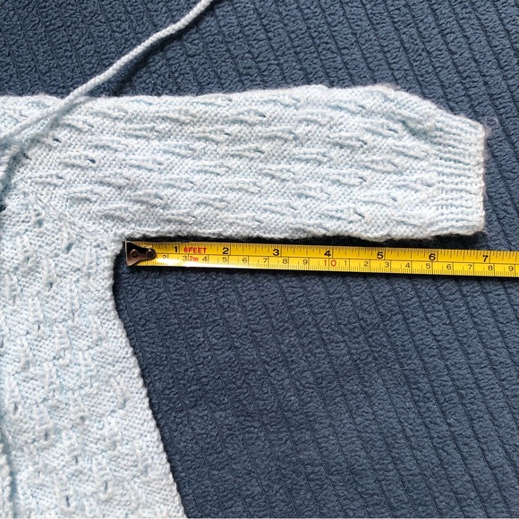 Hand knit baby sweater and bonnet - Picture 15 of 16